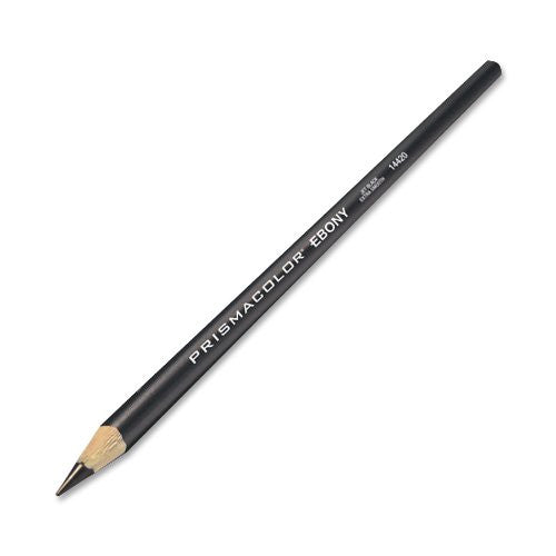 Prismacolor Premier Ebony Graphite Sketching Pencil, Jet Black, Extra Smooth, Dozen - 14420