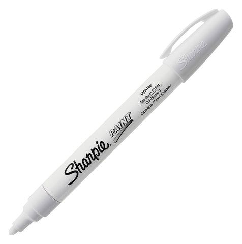 Sharpie 35558 Oil Based Medium Point White Markers, 2 Boxes of 12 for 24 Markers