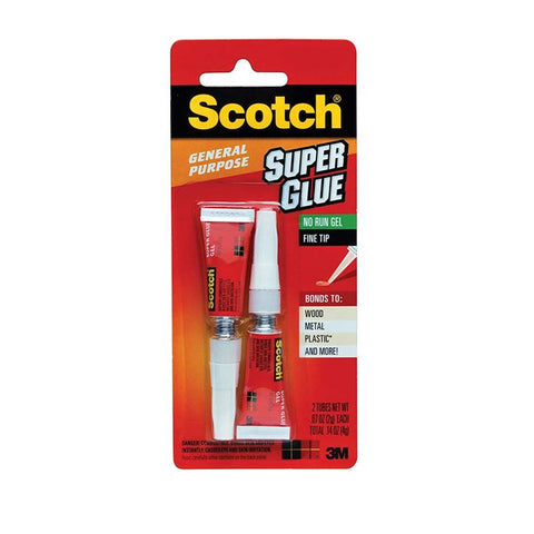 Scotch AD112 Super Glue Gel, .07 Ounce, 2 Count
