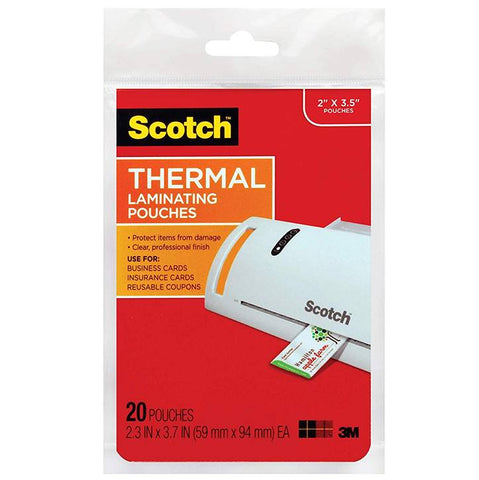 3M TP5851-20 Scotch Thermal Laminating Pouches, 5 mil, 2