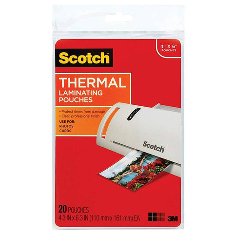 3M TP5900-20 Scotch Thermal Laminating Pouches, 5 mil, 4
