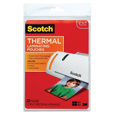 3M TP5903-20 Scotch Thermal Laminating Pouches, 5 mil, 5