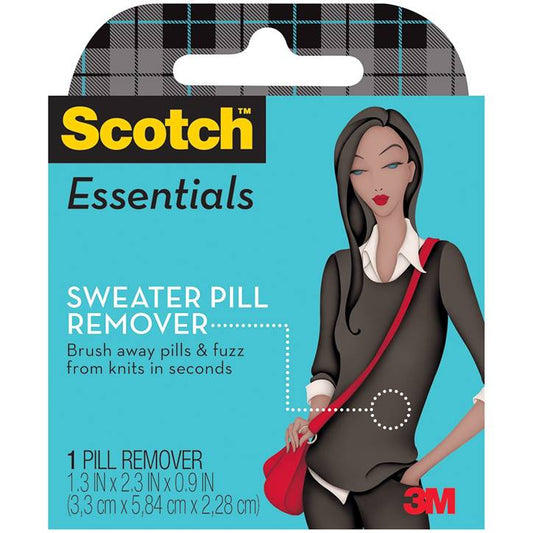 3M W-110-A Scotch Essentials Sweater Pill Remover, 1.3" x 2.3" x 0.9"