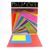 Yasutomo Fold'Ems Solid Square Origami Paper, Assorted Sizes and Colors, 55 Sheets/Pack