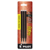 Pilot FriXion Gel Ink Pen Refill, One 3-Pack for Erasable Pens, Fine Point, Black Ink (77330)