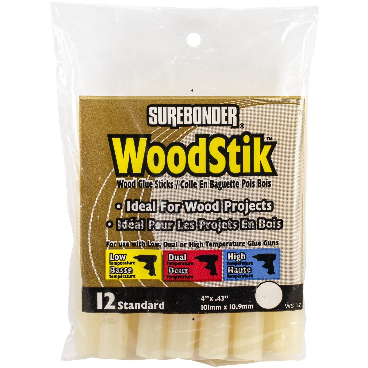 Surebonder All-Temp Wood Glue Sticks, 4-Inch (WS-12)