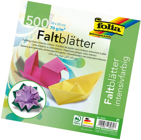 Speedball Folia 8970 Square Colored 8-by-8-Inch Origami Paper, 500 Sheets