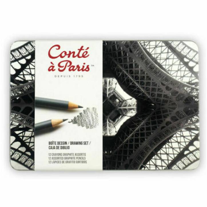 Conté à Paris 2187 The Drawing Set with Assorted Drawing Pencils