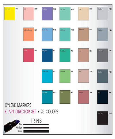 Chartpak SET-K AD Marker 25-Color Art Director Set