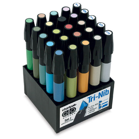 Chartpak SET-J AD Marker 25-Color Architectural Set