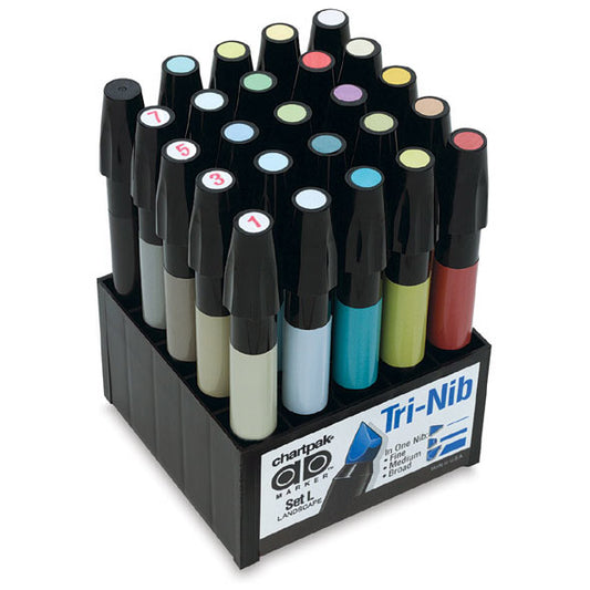 Chartpak SET-L AD Marker 25-Color Landscape Set