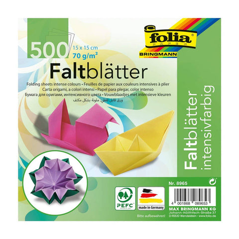 Speedball 8965 Folia 6-Inch by 6-Inch Origami Paper, 10 Colors, 500-Pack