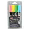 Marvy Uchida 480-4A 4-Piece Bistro Chalk Marker Set, 6mm Broad Tip