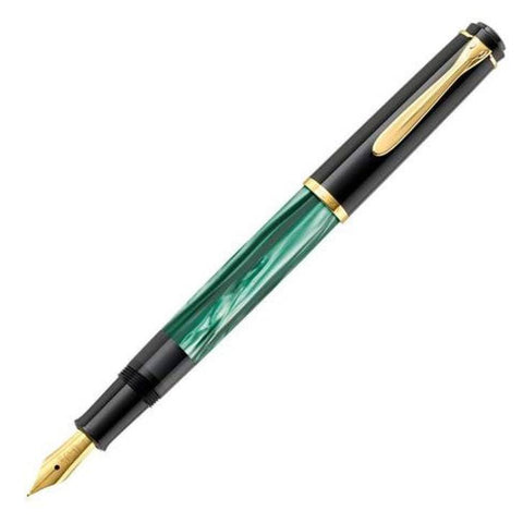 Pelikan 994095 M200 Fine Point Fountain Pen, Green Marble