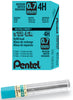 Pentel 50 Super Hi-Polymer Lead Refills, 0.7 mm Medium Line, 12 pcs per Tube, Box of 12 Tubes