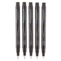 Prismacolor 14171 Premier Illustration Marker Sets, Fine Tip, Black, Set of 5