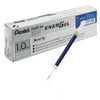 Pentel LR10 Ink Refills for BL60 EnerGel Liquid Gel Pen, 1.0mm, Metal Tip, Box of 12 Blue (LR10-B) 