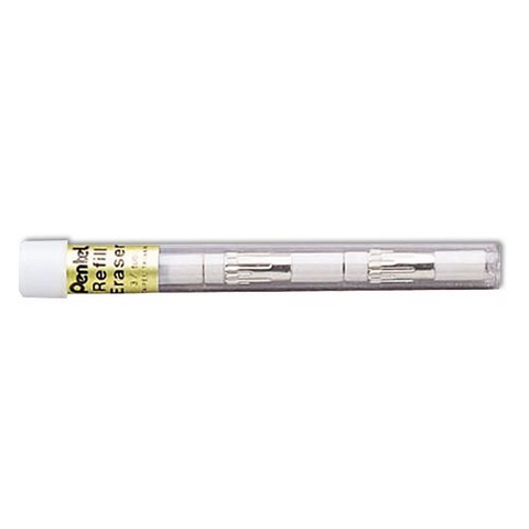 Pentel Z2-1N Eraser Refills for PL, PW, PG, Sharp Kerry Mechanical Pencils, 4 Erasers Per Tube, Box of 12 Tubes