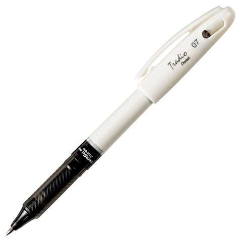 Pentel BL117W EnerGel Tradio Pearl Liquid Gel Pens, 0.7mm Metal Tip, Medium Line Capped, Dozen Box