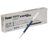 Pentel LR7 Gel Ink Refills, Metal Tip, 0.7mm Medium Lines, Box of 12 Refills