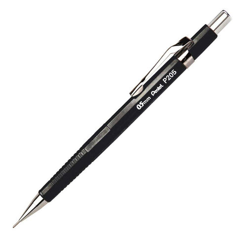 Pentel P205 Sharp Mechanical Pencils, 0.5mm Lead Size, Assorted Barrel Colors