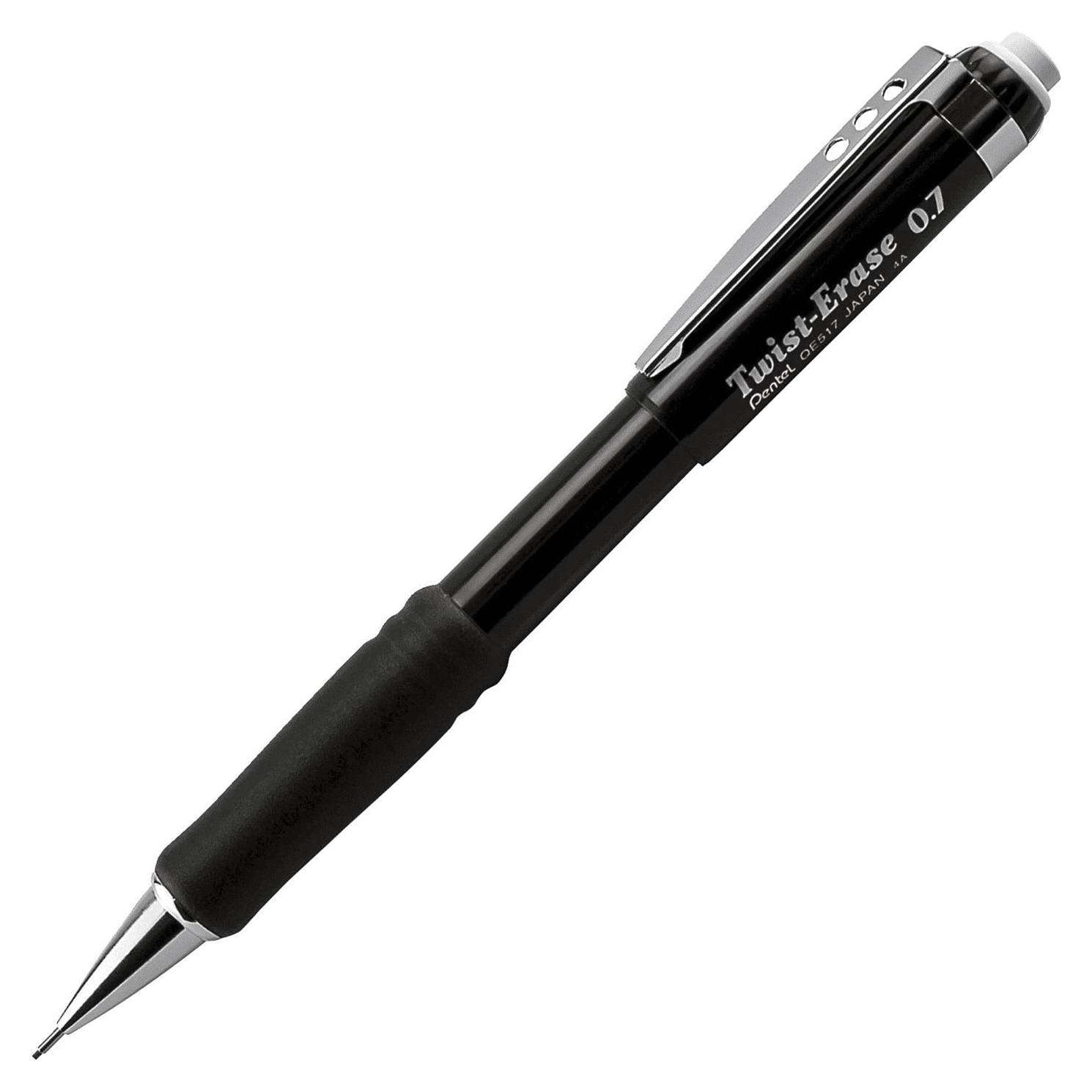 Pentel QE517 Twist-Erase III Mechanical Pencils, 0.7mm Medium Line, Dozen Box