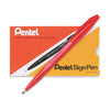 Pentel S520 Arts Fiber-Tipped Sign Pens, Dozen Box