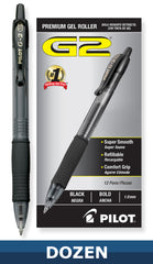 Pilot 15125-31258 G2-10 Premium Gel Roller Pens, 1.0 mm Bold Point, Dozen Box