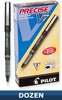 Pilot Precise V7 Rolling Ball Stick Pens with Liquid Ink. 0.7mm Fine Point, Dozen Box