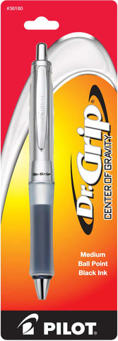 Pilot Dr. Grip Center of Gravity Retractable Ball Point Pen, Medium Point, Black Ink