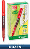 Pilot Vball Recycled Rolling Ball Stick Pens with Liquid Ink. Extra Fine Point, Dozen Box