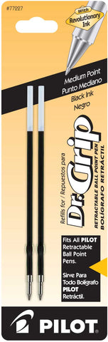 Pilot Pilot Better/EasyTouch/Dr Grip Retractable Ballpoint Pen Refills, Medium Point, 2-Pack