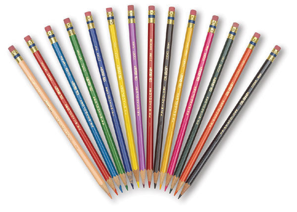 Prismacolor 20046 Col-Erase Pencil w/Eraser, Green Lead, Green Barrel, Dozen