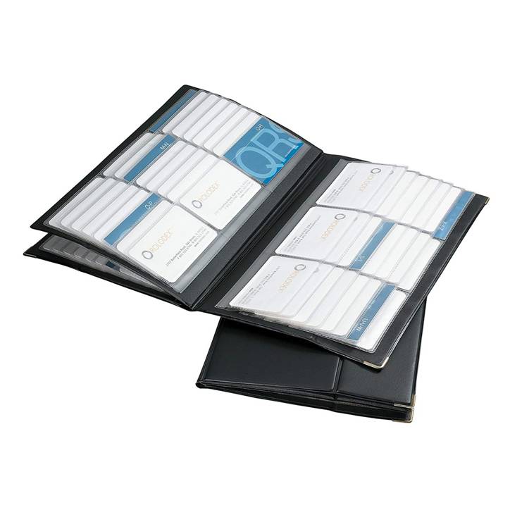 Rolodex 67465 192-Card Capacity Vinyl Business Card Book, Black Rolodex 67465 192-Card Capacity Vinyl Business Card Book, Black