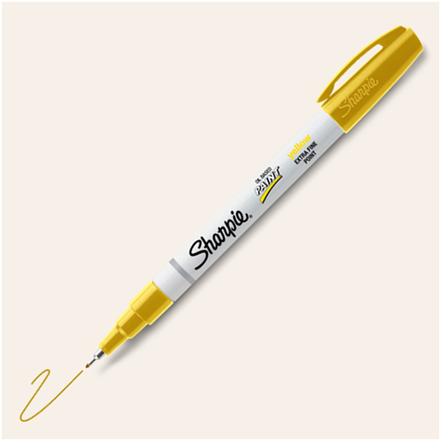 Sharpie Oil-Based Poster Paint Marker, Extra Fine Point, Gold