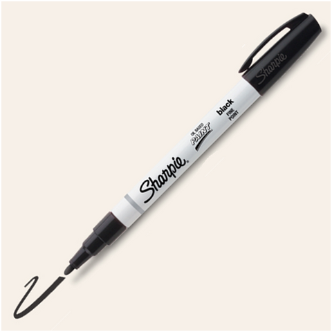 Sharpie Oil-Based Paint Markers - Fine Point BLACK (35534) 