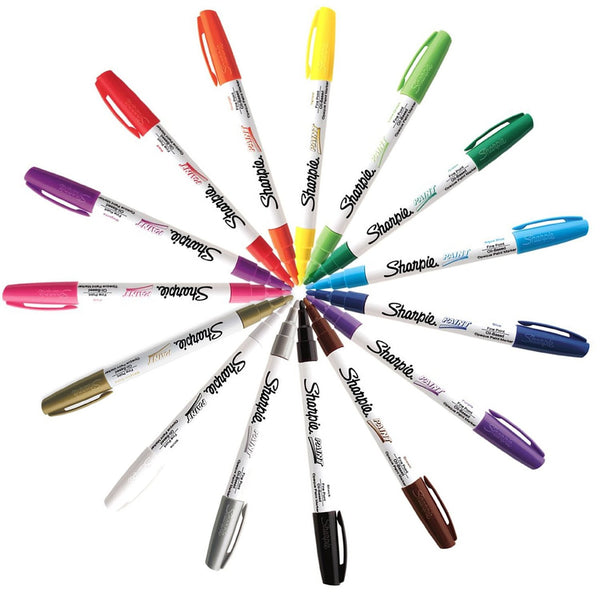 Sharpie Oil Based Paint Markers Assorted Colors Medium Tip 15 In Set
