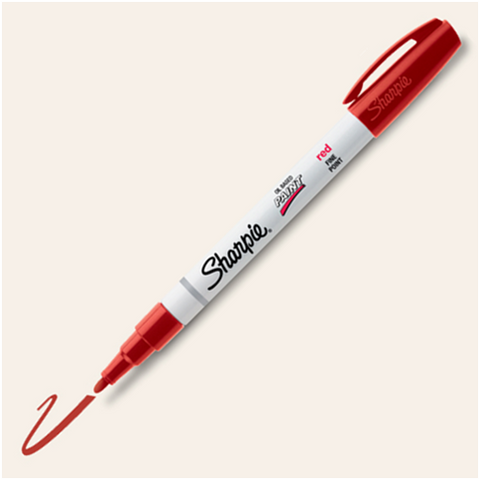 Sharpie Oil-Based Paint Markers - Fine Point RED (35535) 