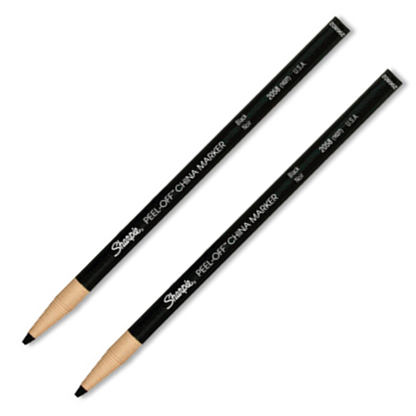 Sharpie Peel-Off China Markers, 2 Black Markers (2173PP)  