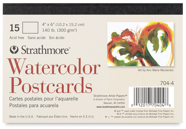 Strathmore Blank Watercolor Postcards Pad of 15  