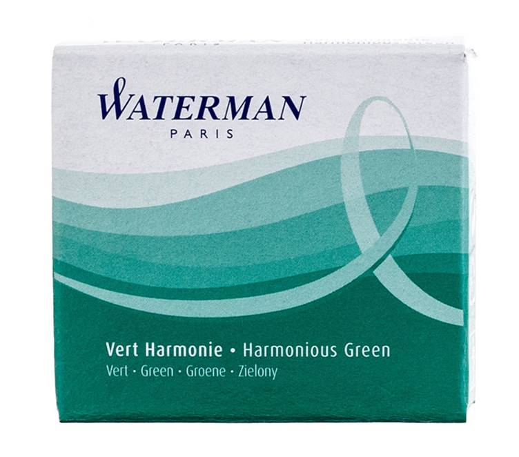 Waterman Fountain Pen Mini Lady Ink Cartridges, 6-Pack, Tuck Boxed