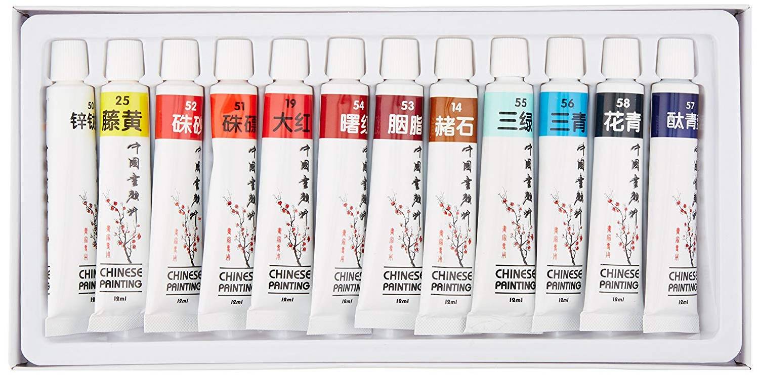 Yasutomo CP12 Authentic Chinese Watercolors 12 Color Set