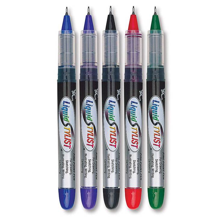 Yasutomo LSP105 Liquid Stylist Pens, 5-Piece Set
