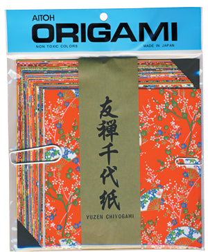 Aitoh YW-111 Yuzen Washi Chiyogami Paper, 6 Inch Square, 40 Sheets