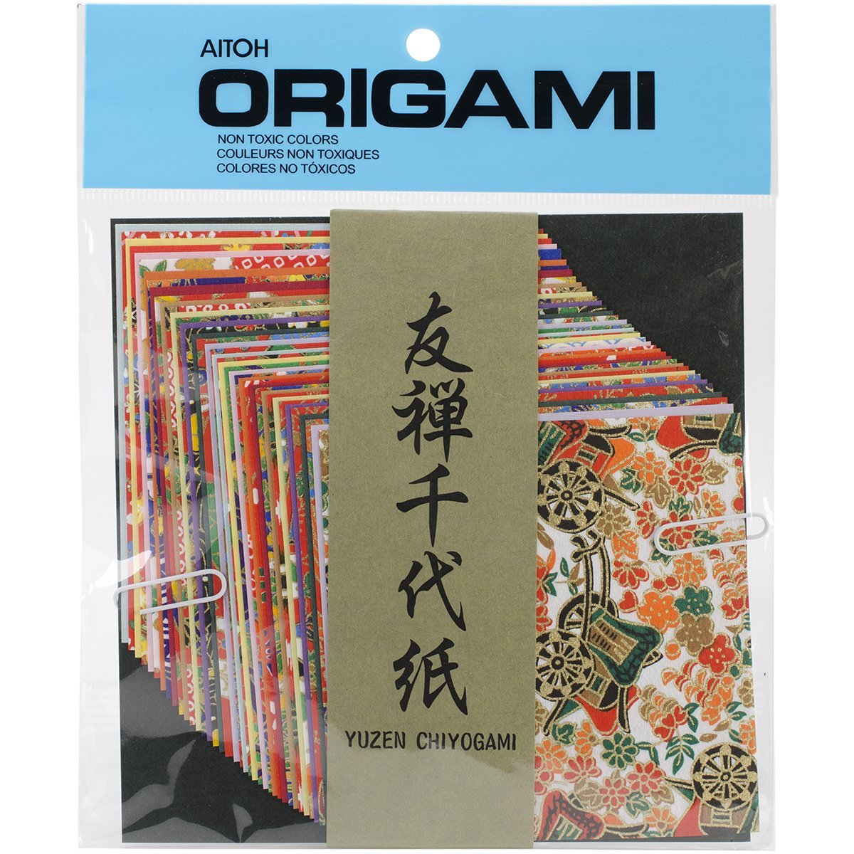 Chiyogami Yuzen Origami Paper - PROSPERITY - 4 Sheet Pack - 6 x 6 Inch