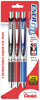 Pentel BL77BP3A, BL77BP3B, BL77BP3C, BL77BP3M, BL77BP3M1, BL77BP3M2 EnerGel RTX Retractable Liquid Gel Pens, 0.7mm Metal Tip, 3-Pack
