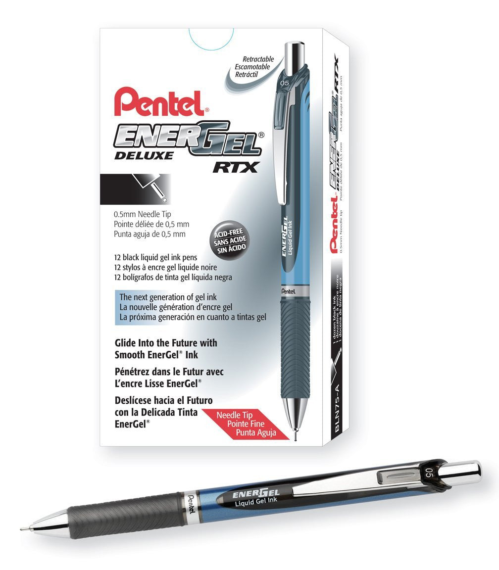 Pentel EnerGel LRN5 Needle-Point Gel Pen Refill - 0.5 mm - Black