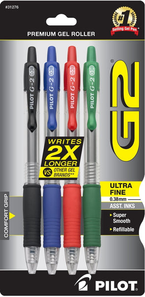 Pilot G2 Premium Retractable Gel Ink Pens, Fine Point, Single Pen, Green